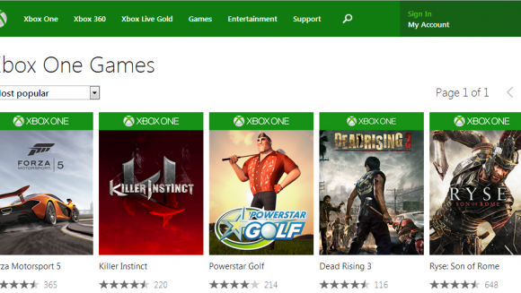 Xbox One Web Store