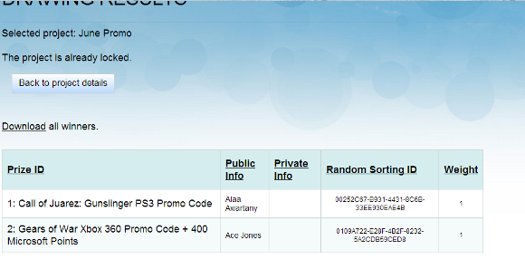 June Promo Winners
