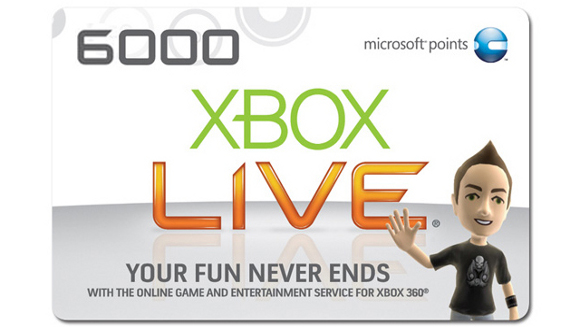 Microsoft Points Card